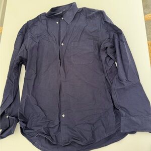 Club Monaco Dark Blue Casual Button Down Shirt